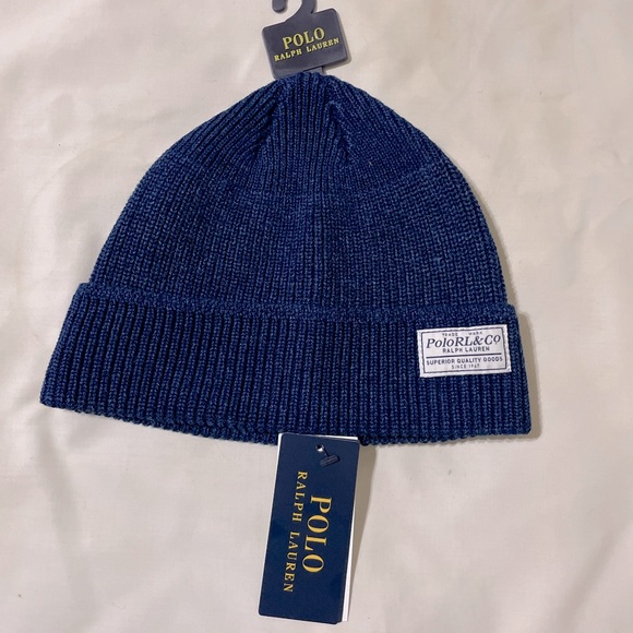 Polo by Ralph Lauren, PoloRL&Co Beanie Blue. - Picture 4 of 5